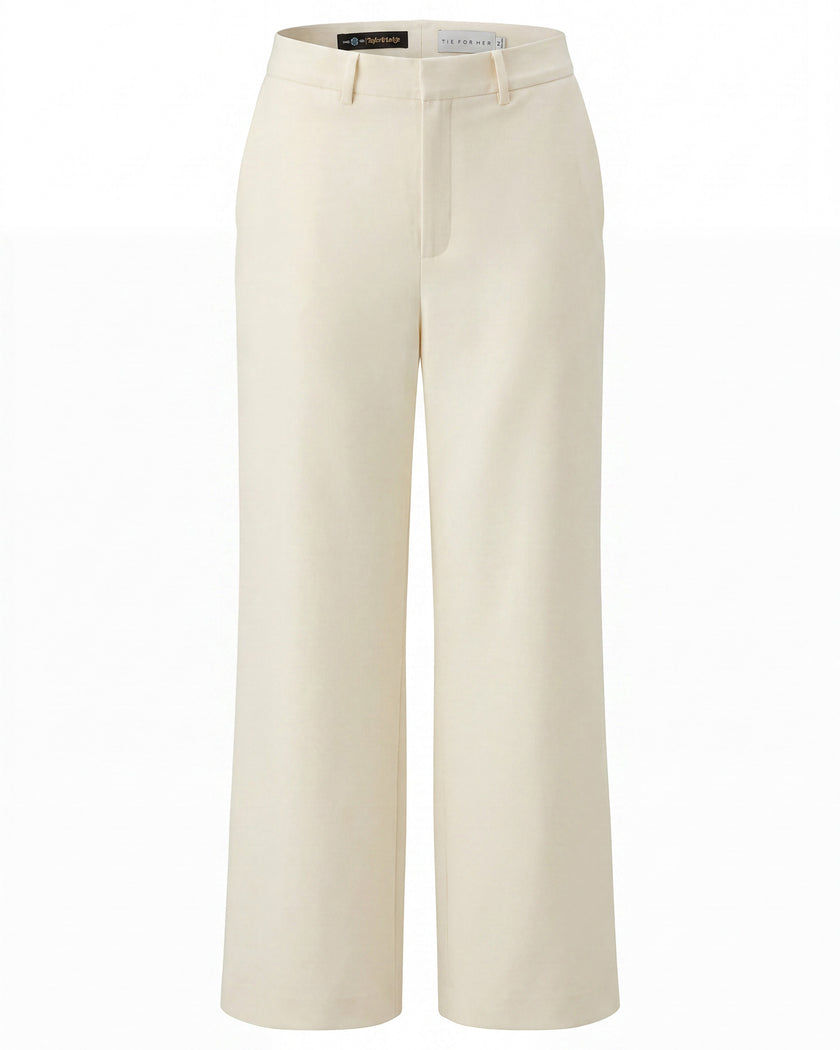 Straight-Leg Trousers Vanilla