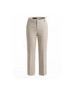 Oatmeal Check high-rise straight-leg trousers, front product view