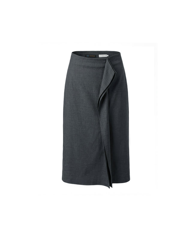 Asymmetric Skirt  Charcoal Grey