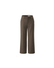 Warm Tea Brown high-rise straight-leg trousers, front product view