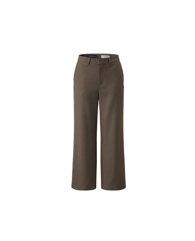 Straight-Leg Trousers Warm Tea Brown