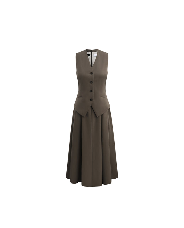 A-Line Dress Warm Tea Brown