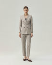 Elena Trousers Textured Apricot