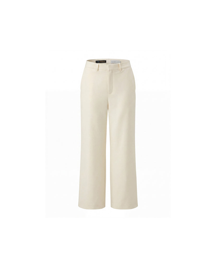 Straight-Leg Trousers Vanilla