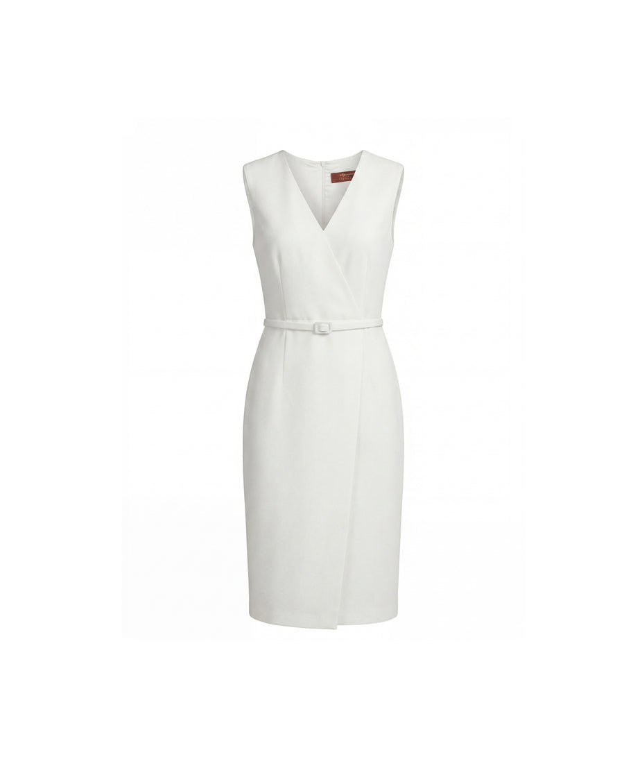Wrap Dress Almond White