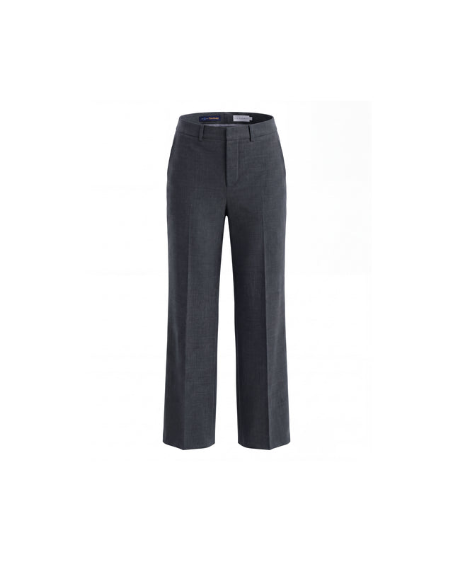 Straight-Leg Trousers Charcoal Grey