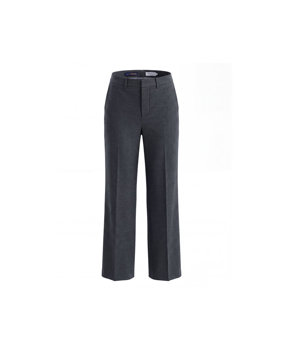 Straight-Leg Trousers Charcoal Grey