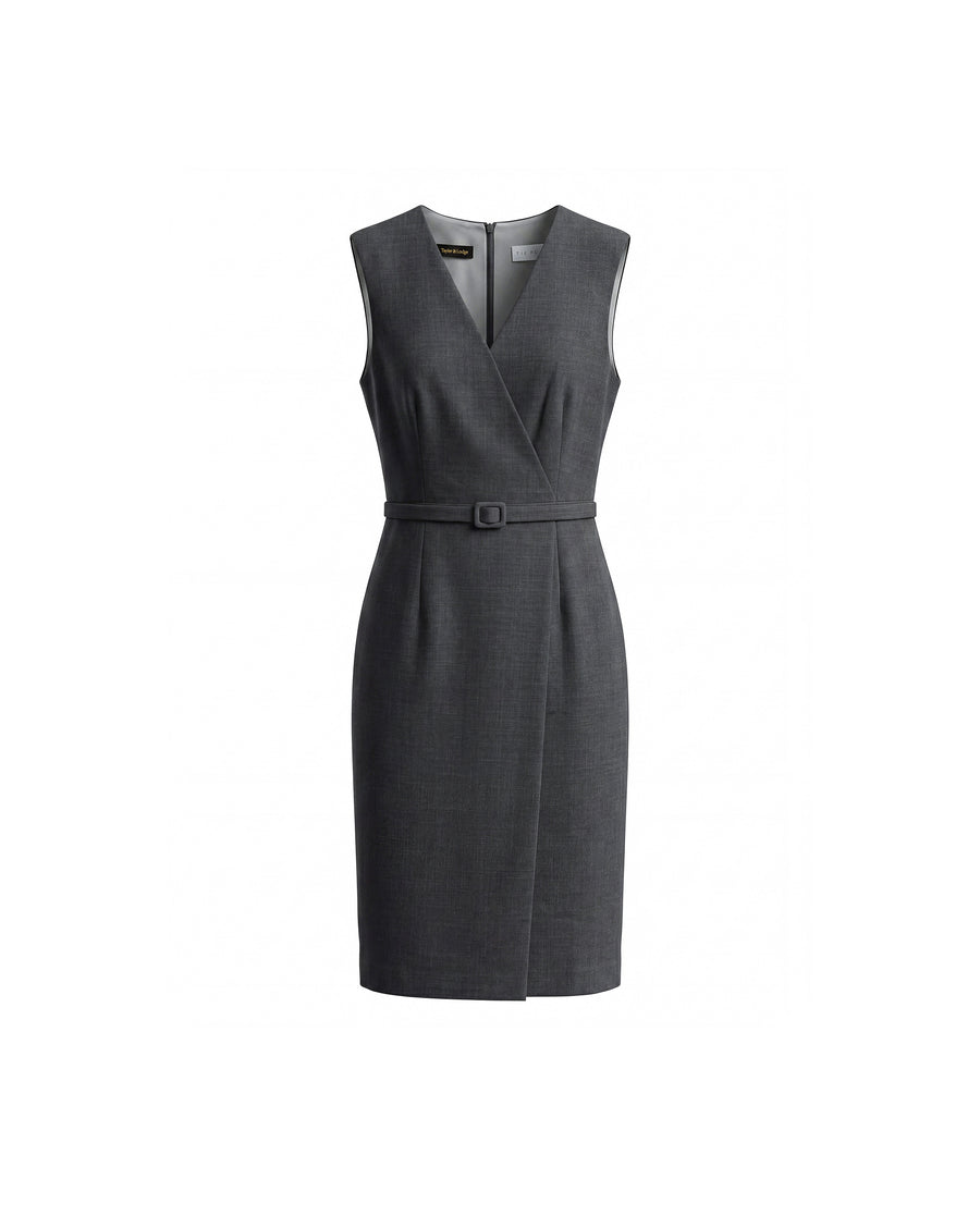 Wrap Dress Charcoal Grey