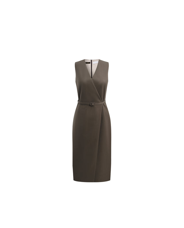Wrap Dress Warm Tea Brown