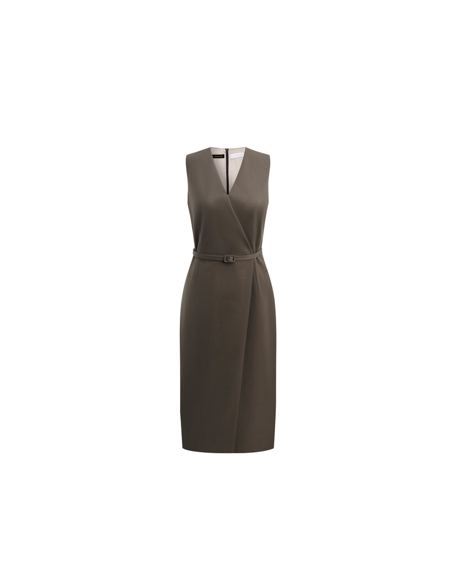 Wrap Dress Warm Tea Brown