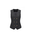 Teresa double-breasted vest in Charcoal Grey, front product view