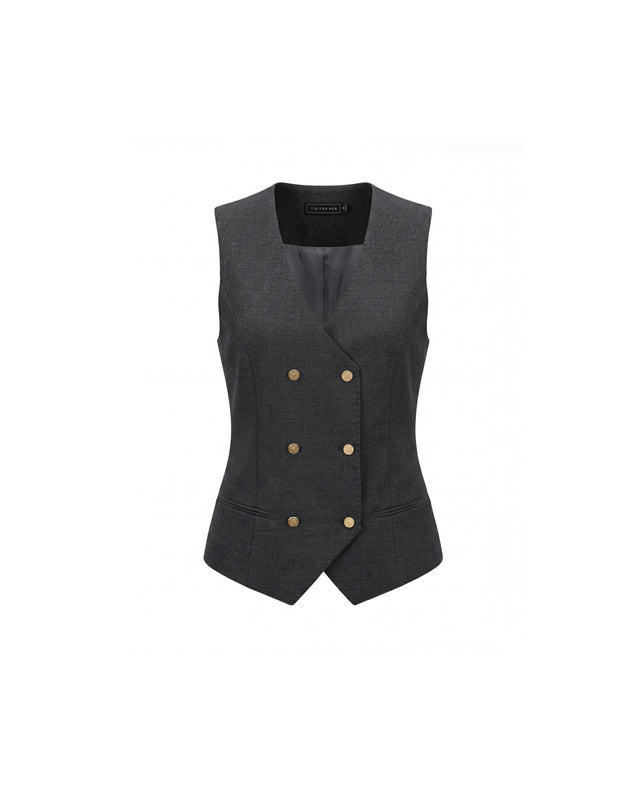 Teresa Vest Charcoal Grey