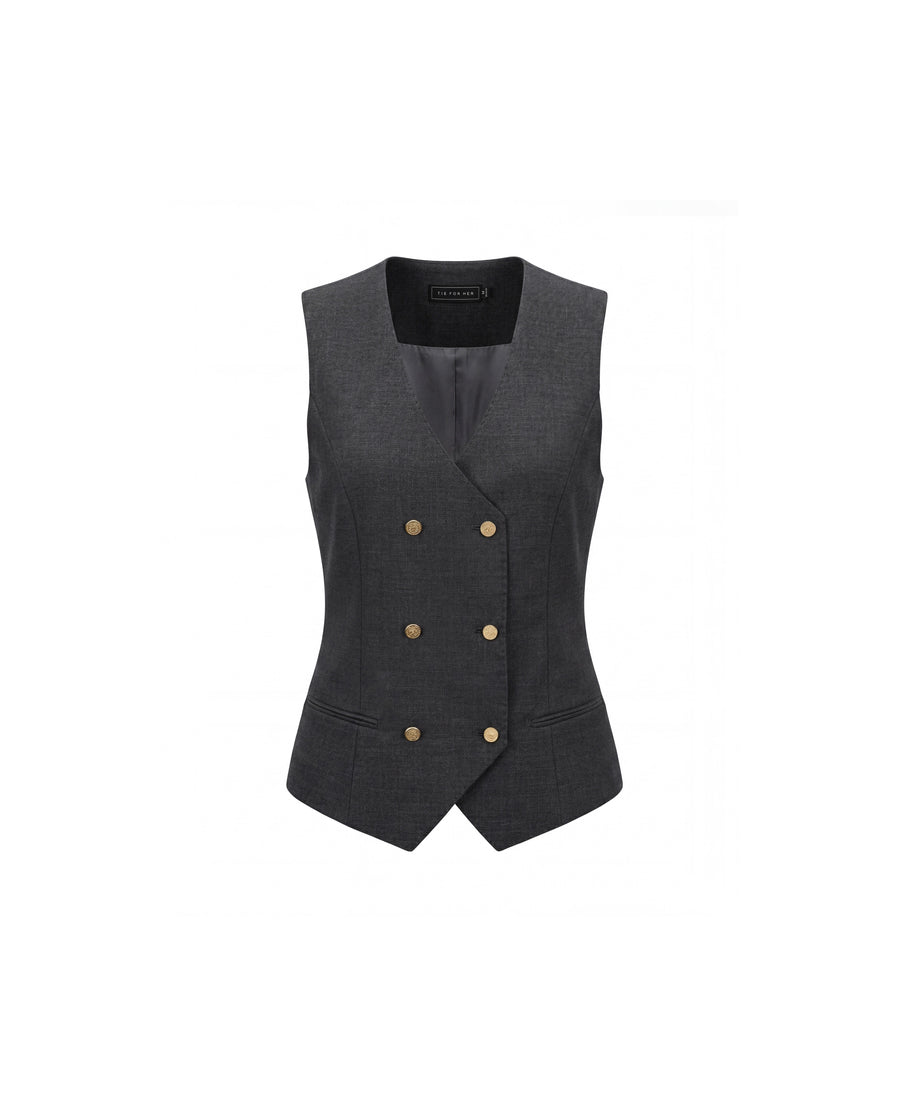 Teresa Vest Charcoal Grey