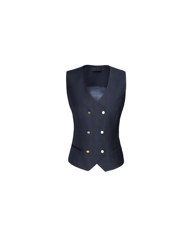 Teresa Vest Dark Navy Check