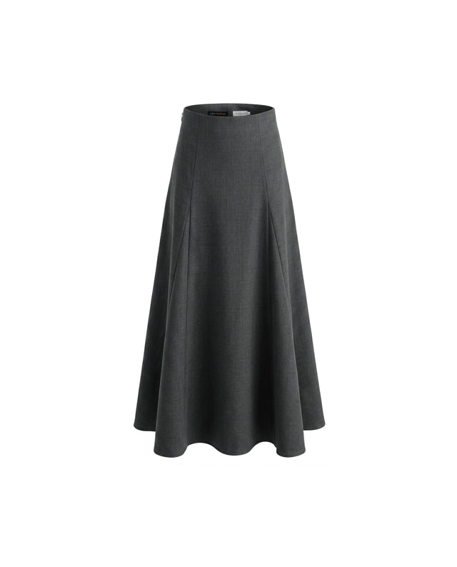 Sculpted Midi Skirt Charcoal Grey