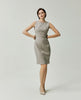 Curie Dress Textured Apricot