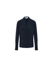 Deep Navy long-sleeve V-neck shirt, front product view