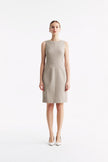 LC CURIE™ Apricot Granular Texture Diamond-ratio Tailoring Dress