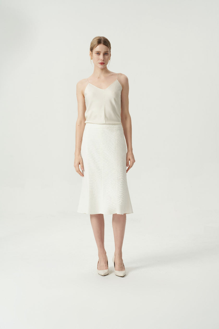 EV LéSem™ Smog White Fishtail Skirt