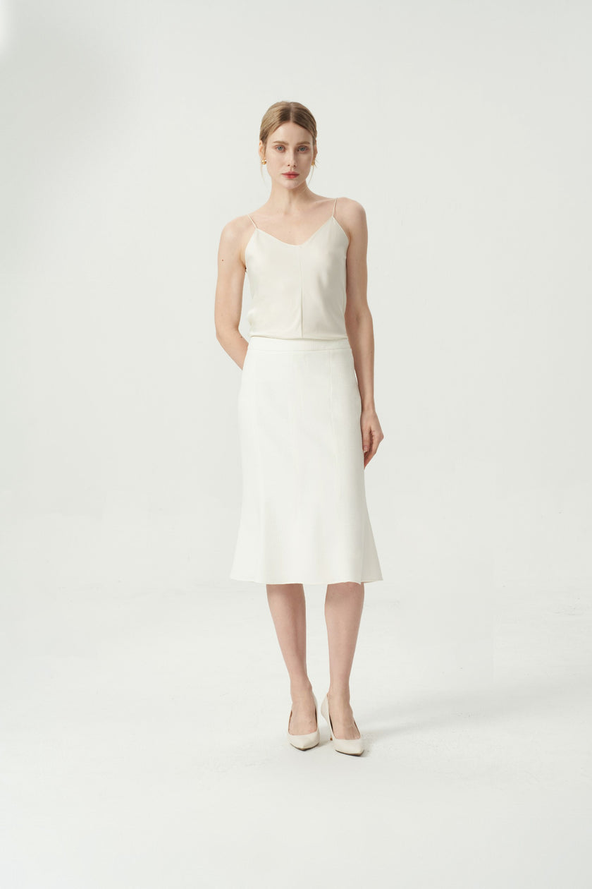 EV LéSem™ Smog White Fishtail Skirt