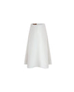 Naya A-line skirt in white with a fitted waist and flared silhouette