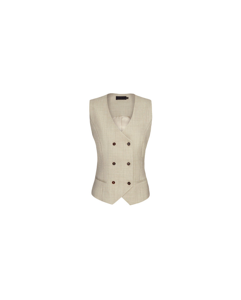 Teresa Vest Textured Apricot