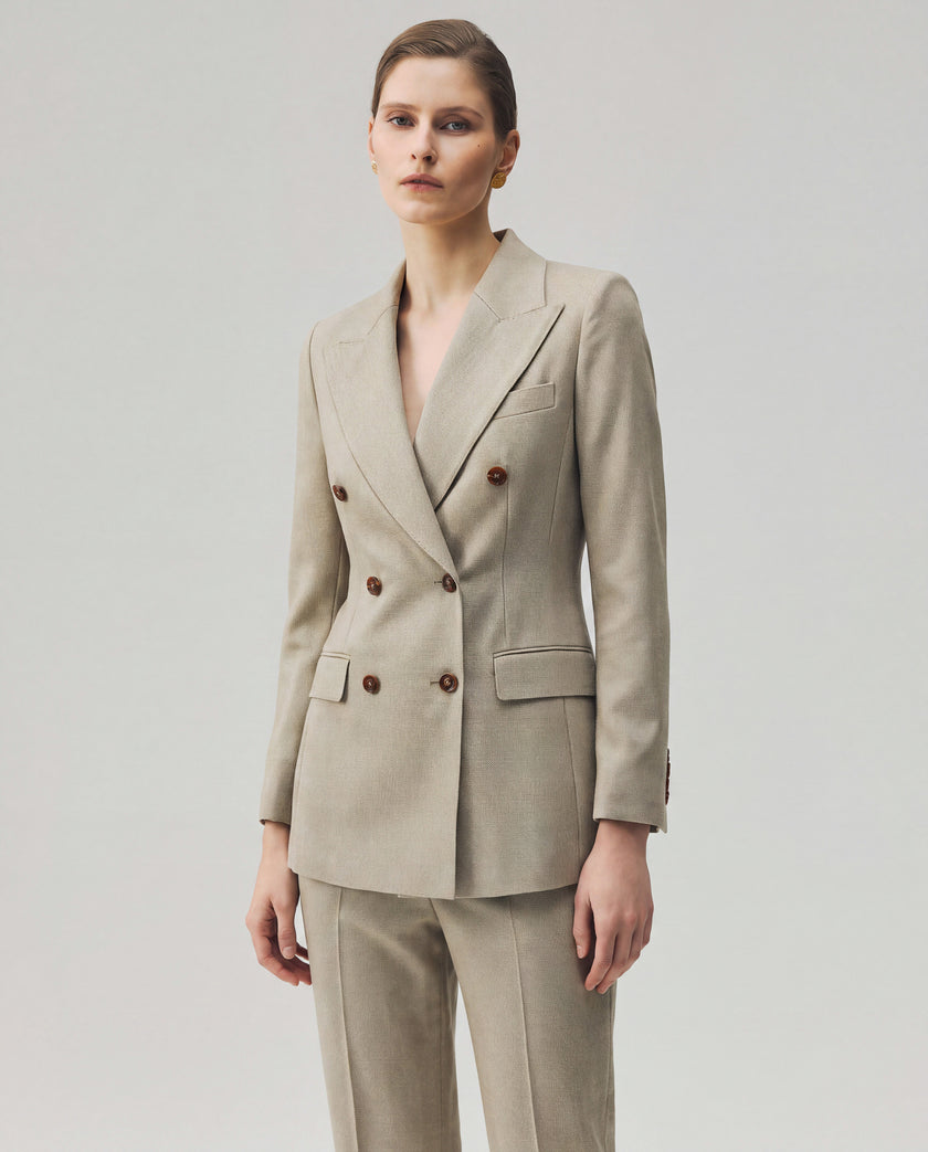 Ace Blazer Textured Apricot