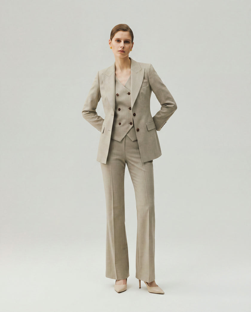 Teresa Vest Textured Apricot
