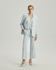Wells Faux Two-Piece Blazer in Powder Blue on model, full-length front styling view