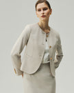 Gabri Jacket Oatmeal Check