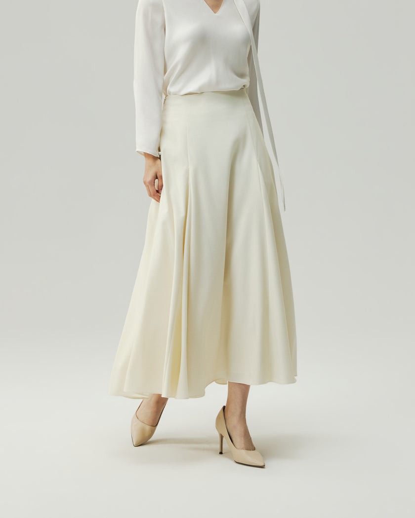 Sculpted Midi Skirt Vanilla