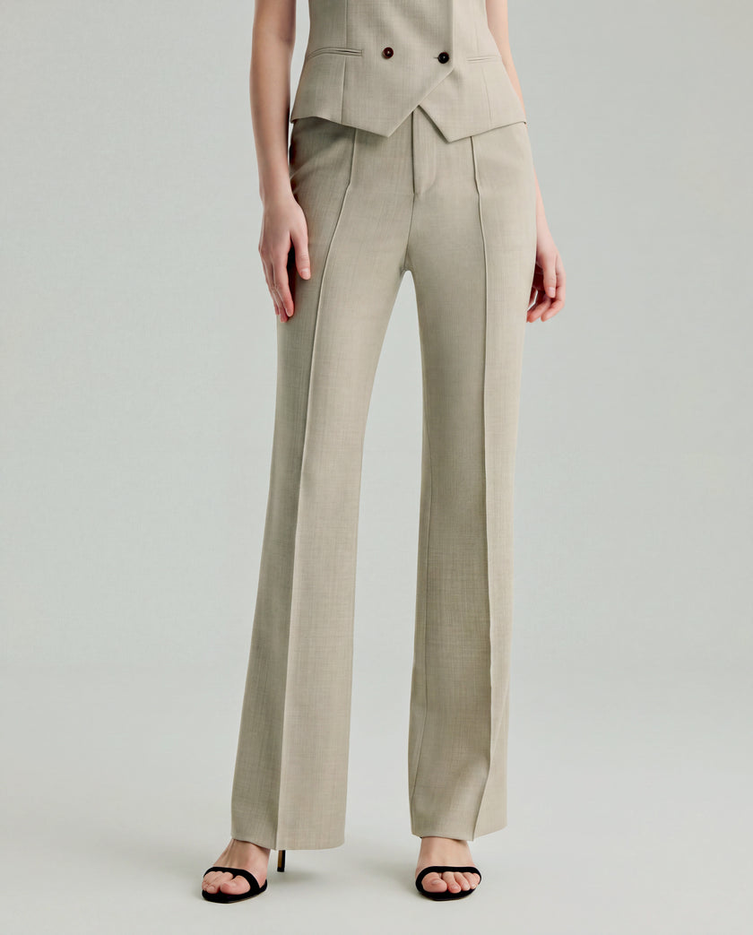 Gandi Trousers Textured Apricot