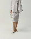 Hopkins Pencil Skirt in Almond, front product view