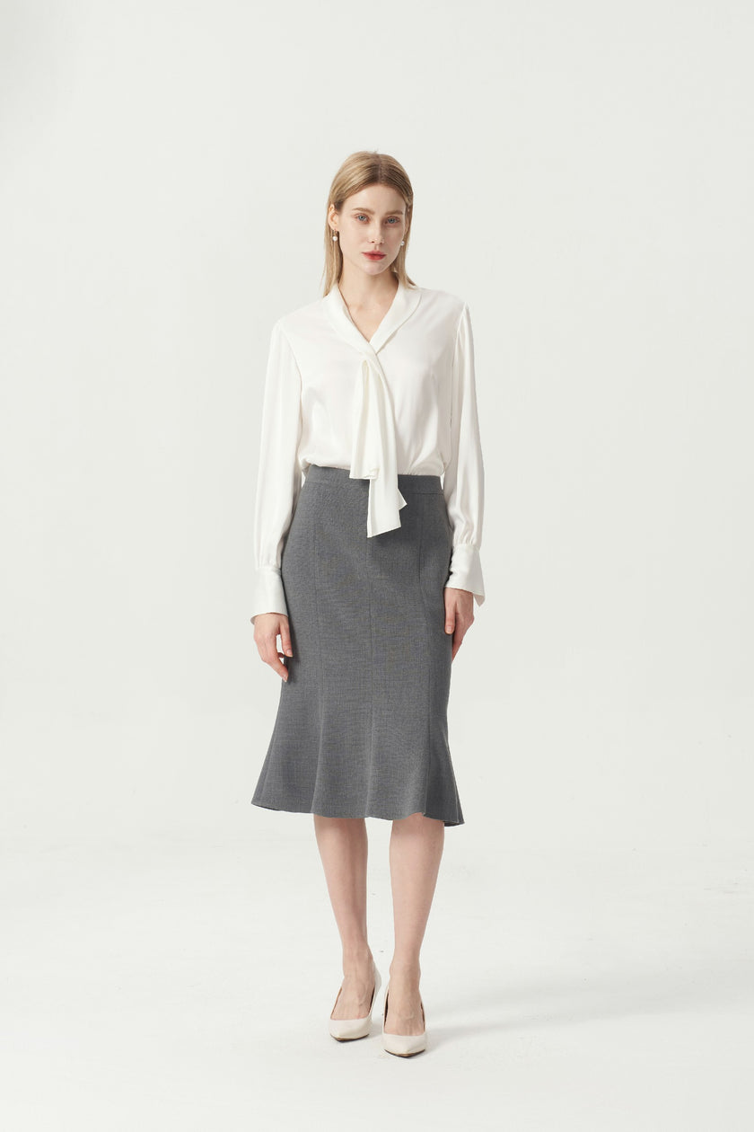 EV LéSem™ Smog Smoky Gray Fishtail Skirt
