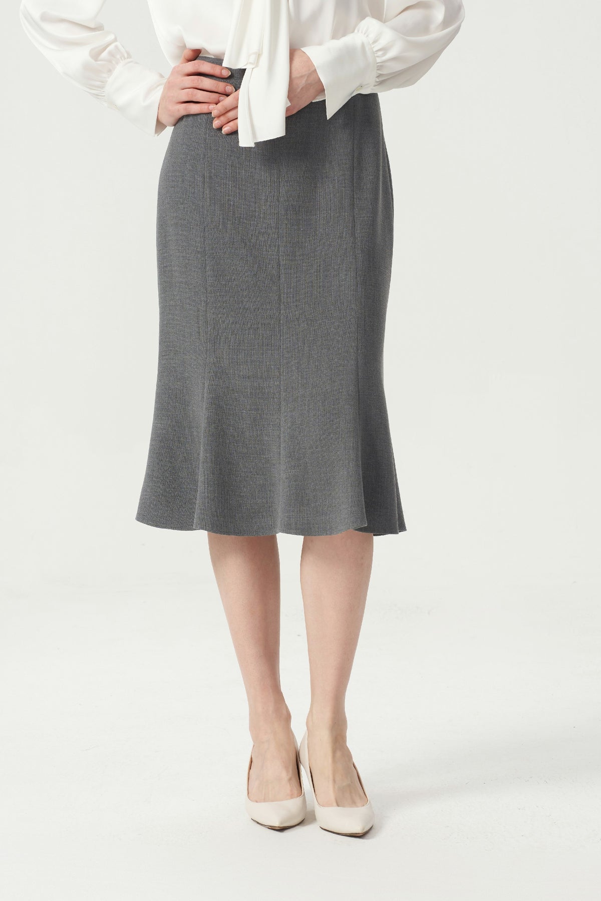 EV LéSem™ Smog Smoky Gray Fishtail Skirt Styling