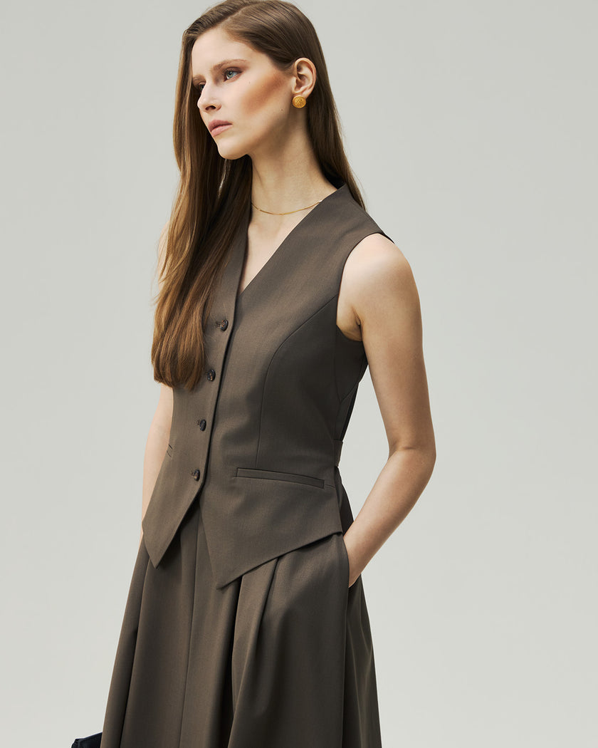 A-Line Dress Warm Tea Brown
