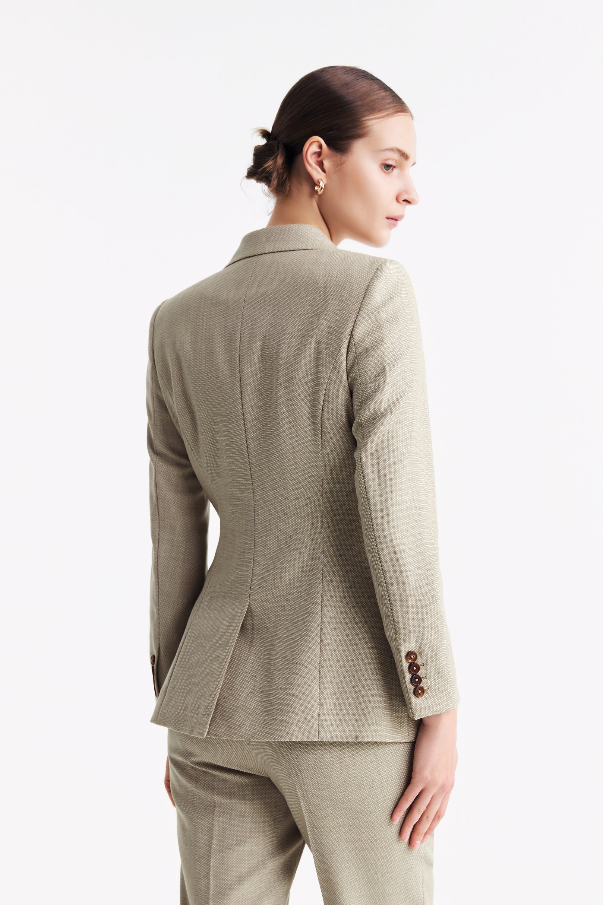 TieForHer - LC ACE™ Peak Lapel Double-breasted Blazer - Apricot - Blazer