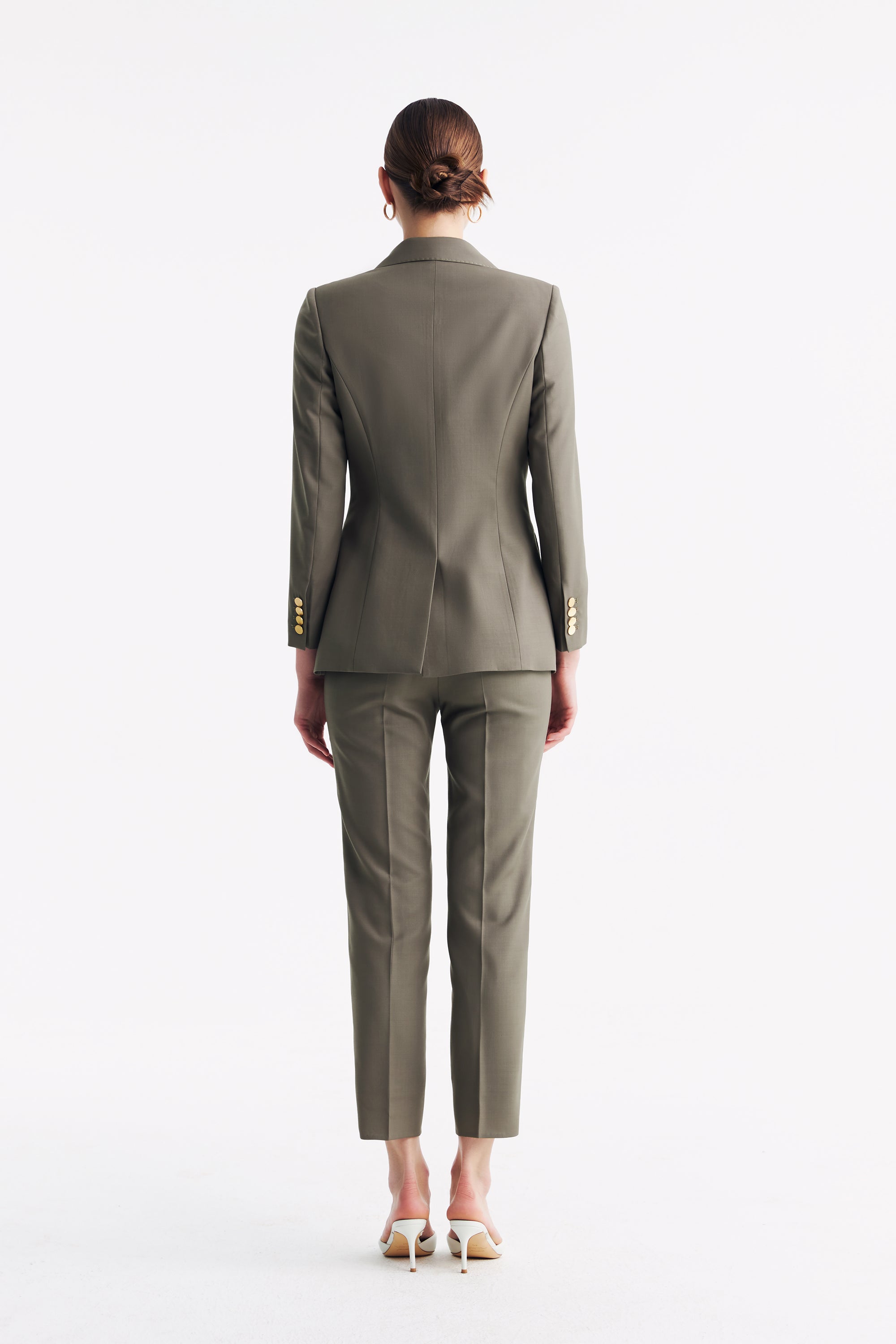 TieForHer - LC ACE™ Peak Lapel Double-breasted Blazer - Caterpillar Grey - Blazer