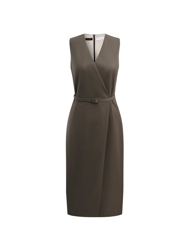 Wrap Dress Warm Tea Brown