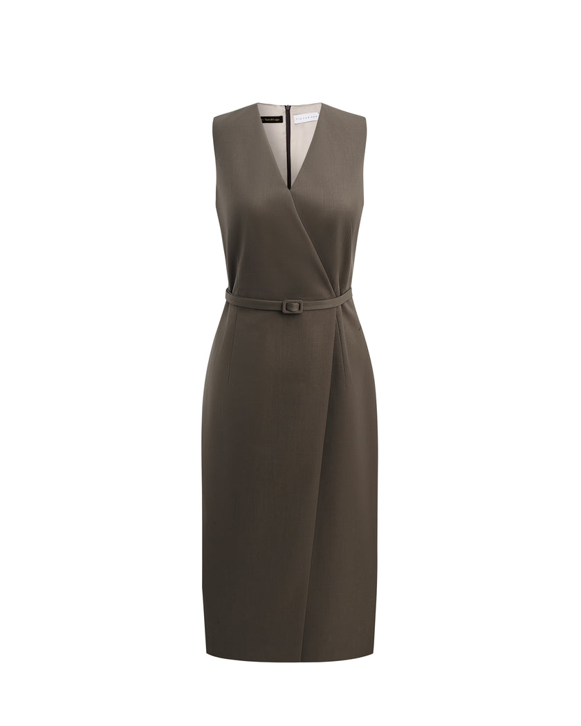 Wrap Dress Warm Tea Brown