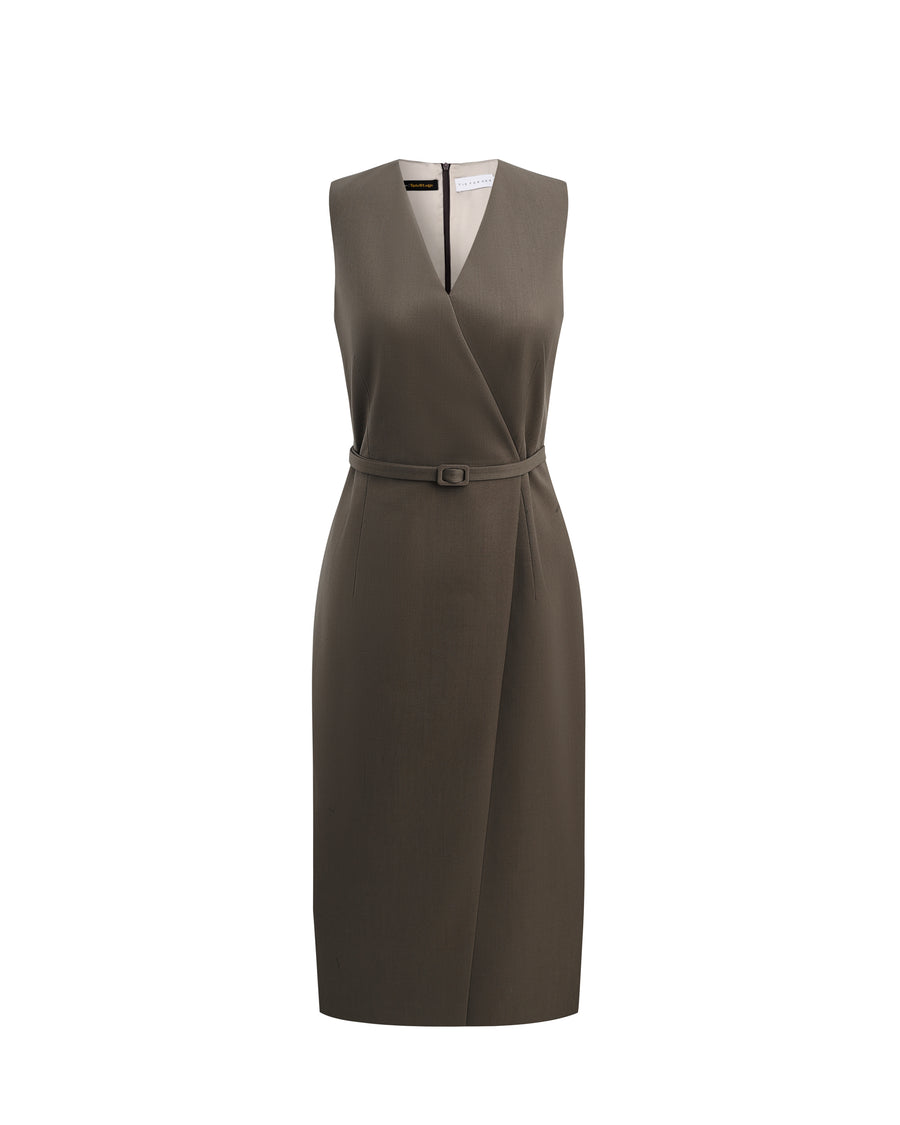 Wrap Dress Warm Tea Brown