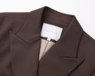 Sculpted Double-Breasted Blazer Ebony Brown