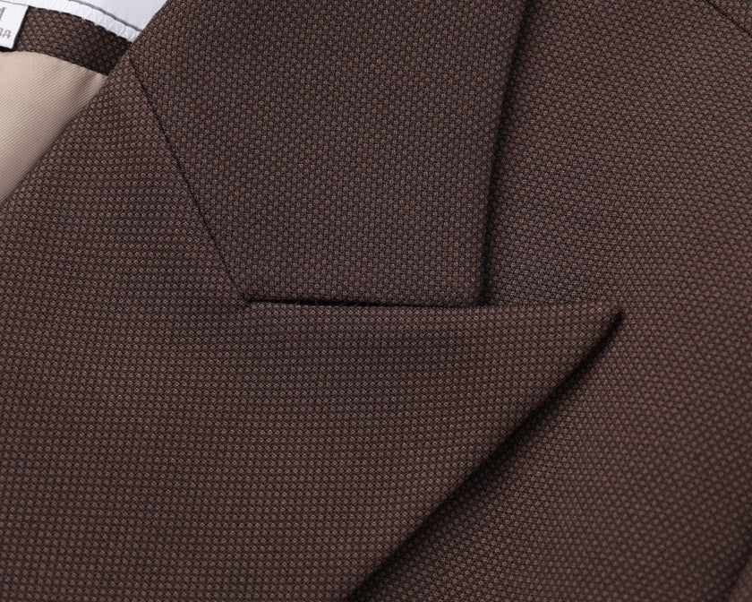 Sculpted Double-Breasted Blazer Ebony Brown