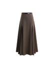 Sculpted Midi Skirt Warm Tea Brown