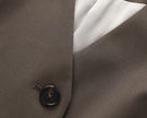 Sculpted V-Neck Jacket Warm Tea Brown