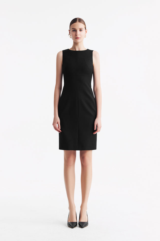 LC CURIE™ Diamond Dress - Black Honeycomb Pattern