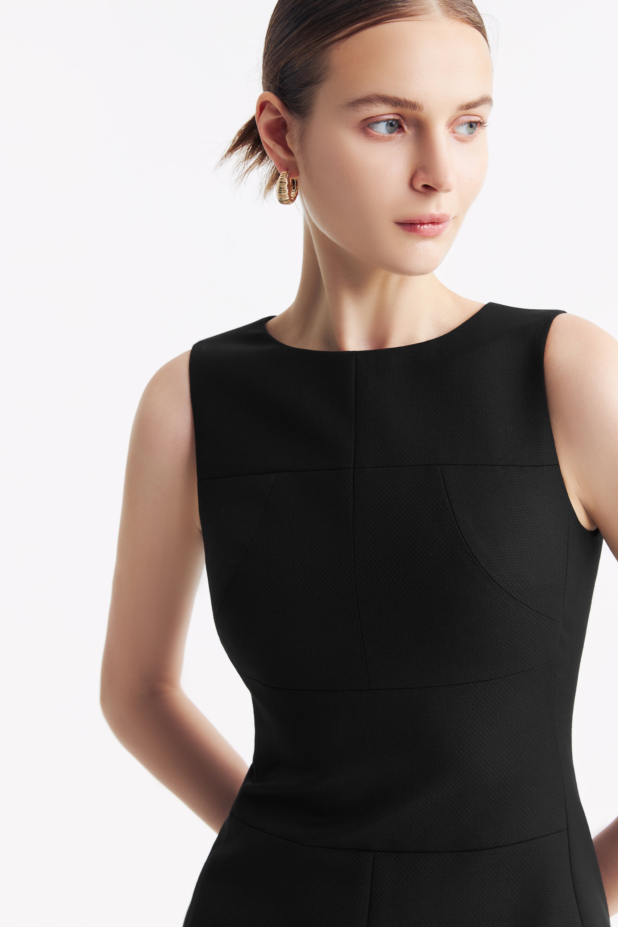 TieForHer - LC CURIE™ Diamond Dress - Black Honeycomb Pattern - Dress