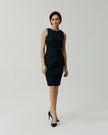 Curie Dress Textured Navy
