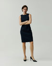 Curie Dress Textured Navy