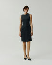 Curie Dress Charcoal Grey